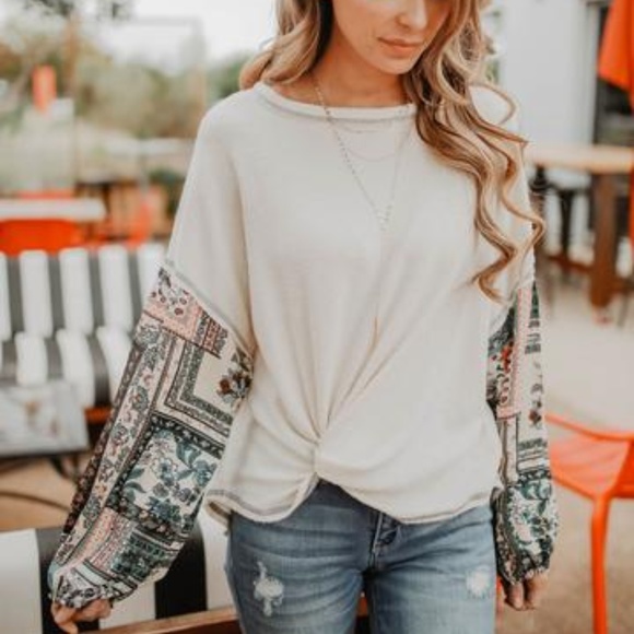 NWT Gorgeous Bubble-Sleeve Blouse like Free People - Picture 4 of 8